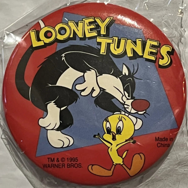 Vintage 1995 Looney Tunes Pin, Sylvester and Tweety, Unopened in Package!