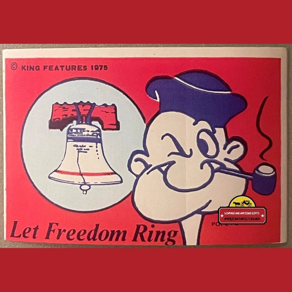 Vintage Patriotic Bicentennial Popeye Stickers 1975 American Icon Since 1929