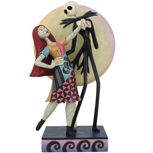 Jim Shore Disney Traditions Collection The Nightmare Before Christmas Jack and Sally Romance Statue.