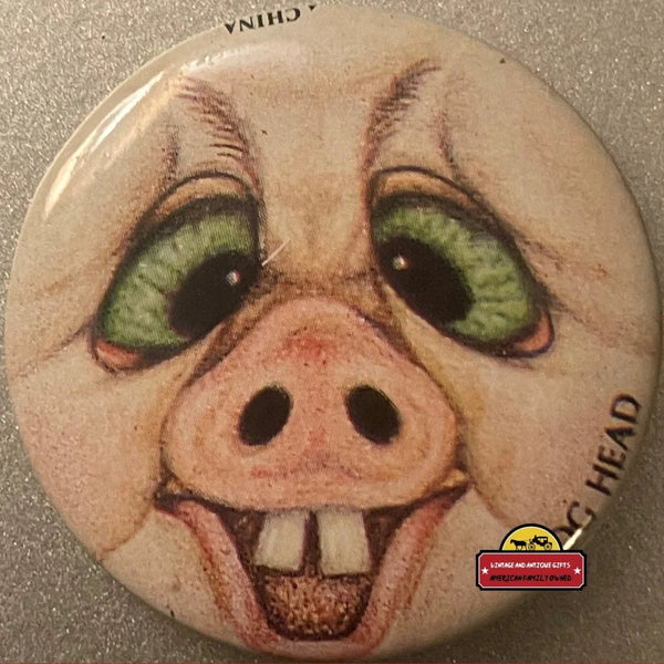 Vintage Hog Head Pin Madballs and Garbage Pail Kids Inspired 1980s