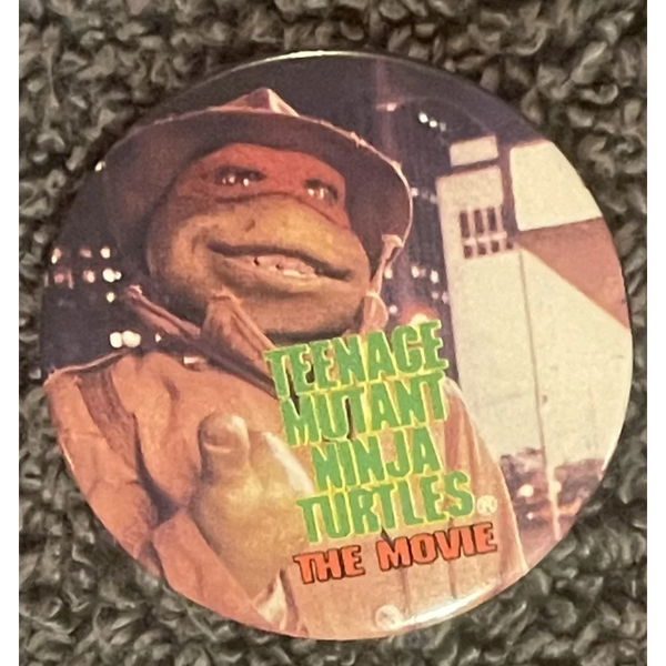 Vintage 1990 Teenage Mutant Ninja Turtles Movie Pin, Thumbs Up, Tmnt