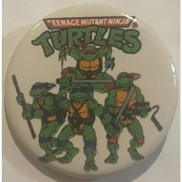 Vintage Teenage Mutant Ninja Turtles Movie Pin, Battle Pose, 1990 Tmnt