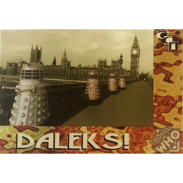 Vintage 1990s Doctor Who Daleks! Trading Card 2, Terrorizing the Dr Since 1963!